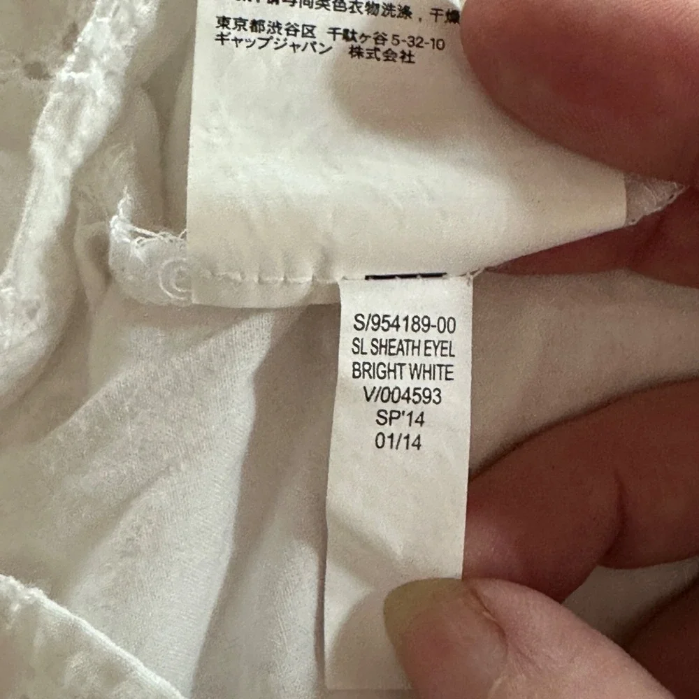 Old Navy Dress Womens Size 0 White Eyelet Cottagecore Minimalist Capsule - Picture 10 of 11